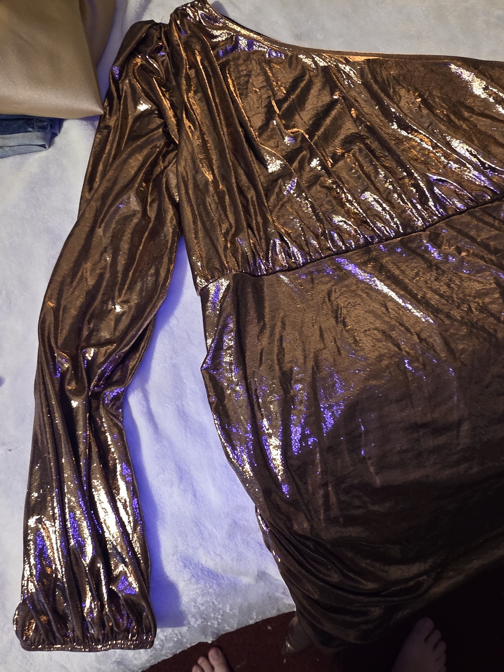 Torrid Bronze One-Shoulder Tunic - Picture 3 of 5